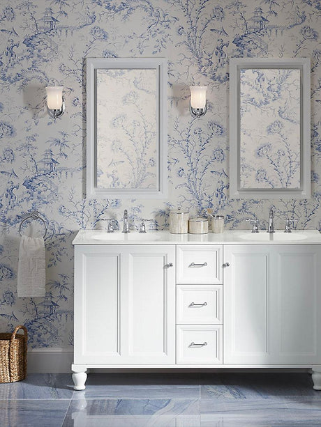 Scalamandre Pillement Toile China Blue Wallpaper