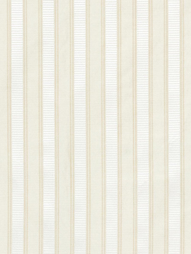 Scalamandre Shirred Stripe Oyster White Fabric