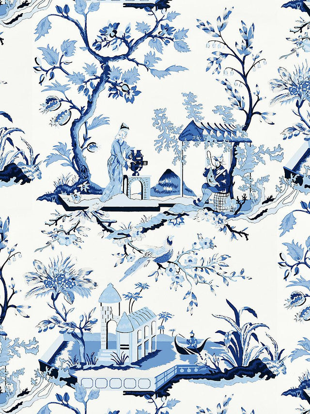 Scalamandre Ch'In Ling Porcelain Wallpaper