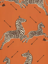 Scalamandre Zebras | Wallpaper Orange Wallpaper