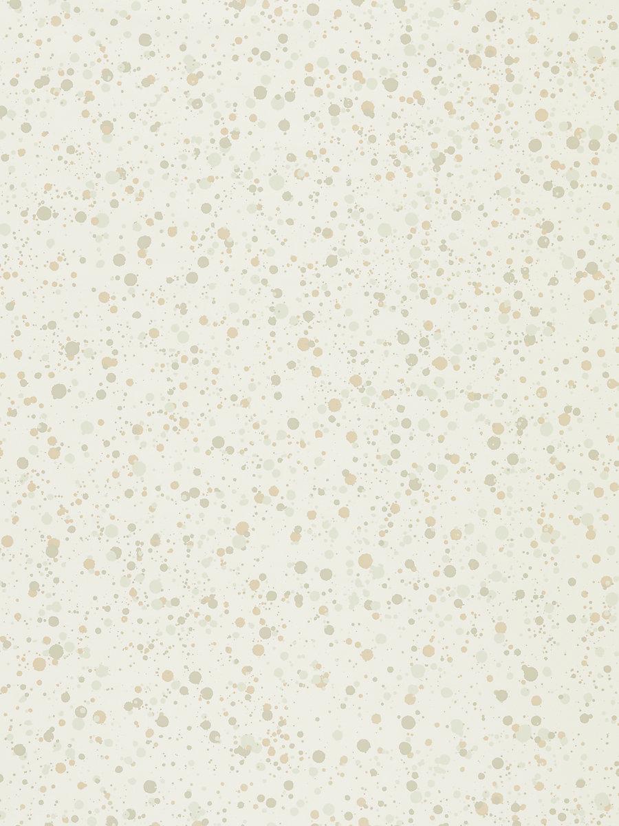 Hinson Spatter Beige On White Wallpaper