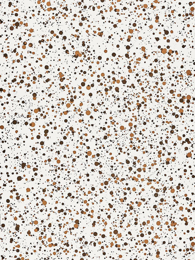 Hinson Spatter Brown On White Wallpaper