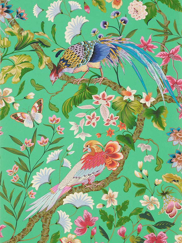 Scalamandre Botany Bay | Wallcovering Jade Wallpaper