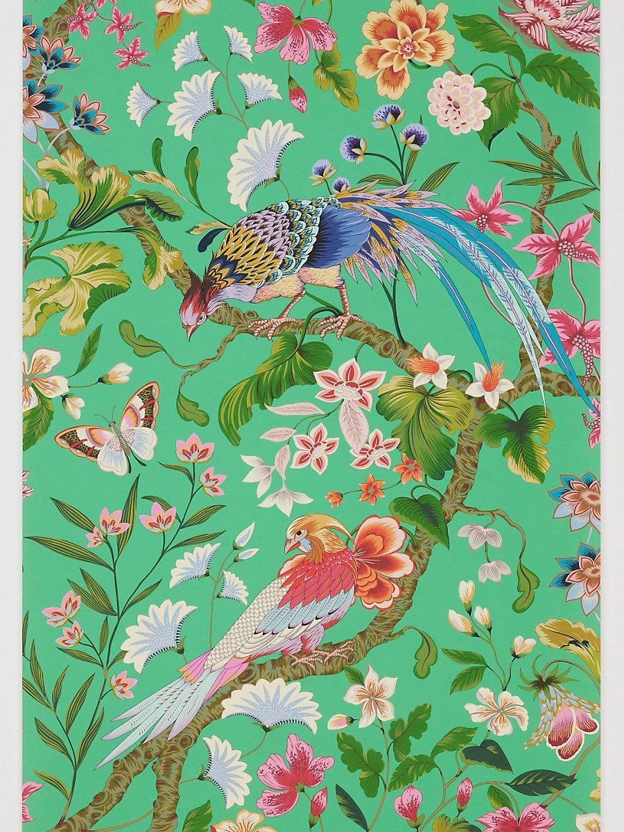 Scalamandre Botany Bay | Wallcovering Jade Wallpaper