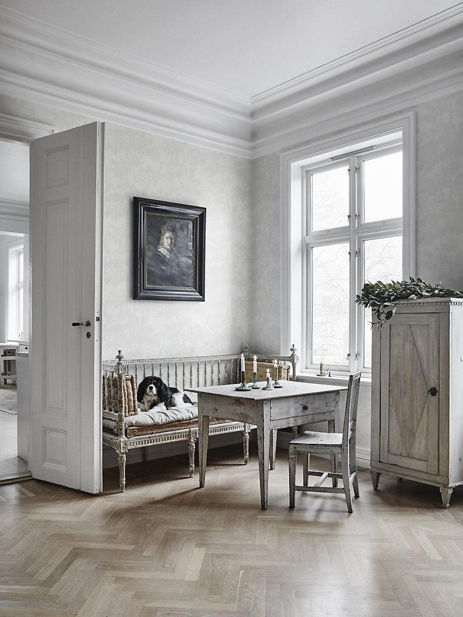 Scalamandre Raphael White Wallpaper