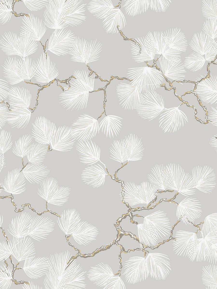 Scalamandre Pine Grey Wallpaper