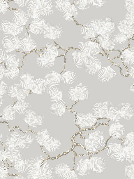 Scalamandre Pine Grey Wallpaper