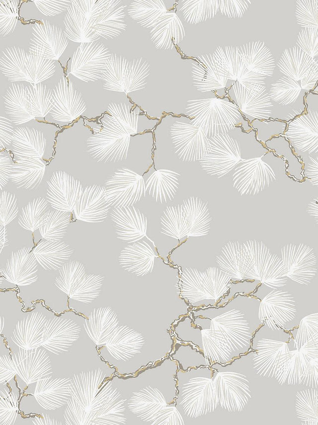 Scalamandre Pine Grey Wallpaper