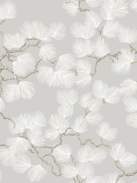 Scalamandre Pine Grey Wallpaper