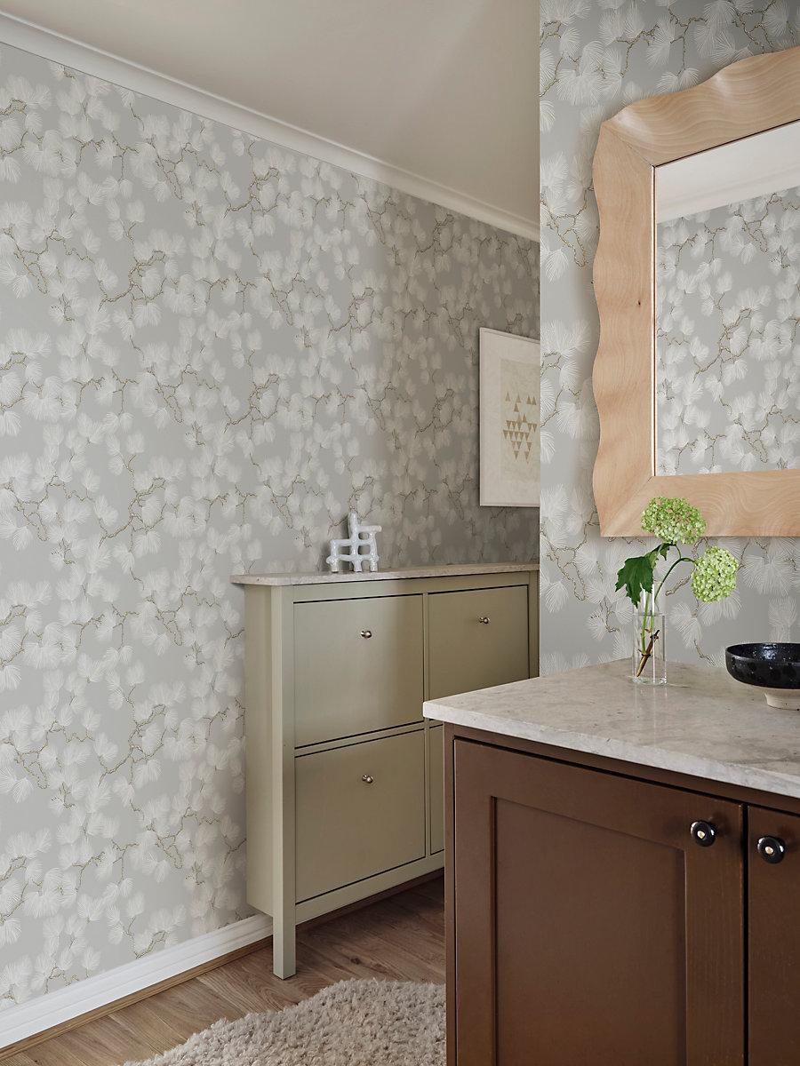 Scalamandre Pine Grey Wallpaper