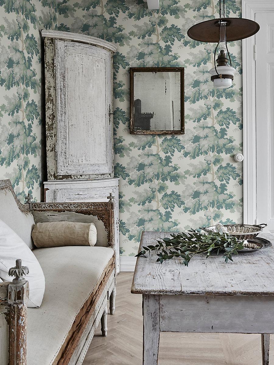 Scalamandre Raphael Green Wallpaper