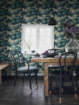 Scalamandre Raphael Dark Blue Wallpaper