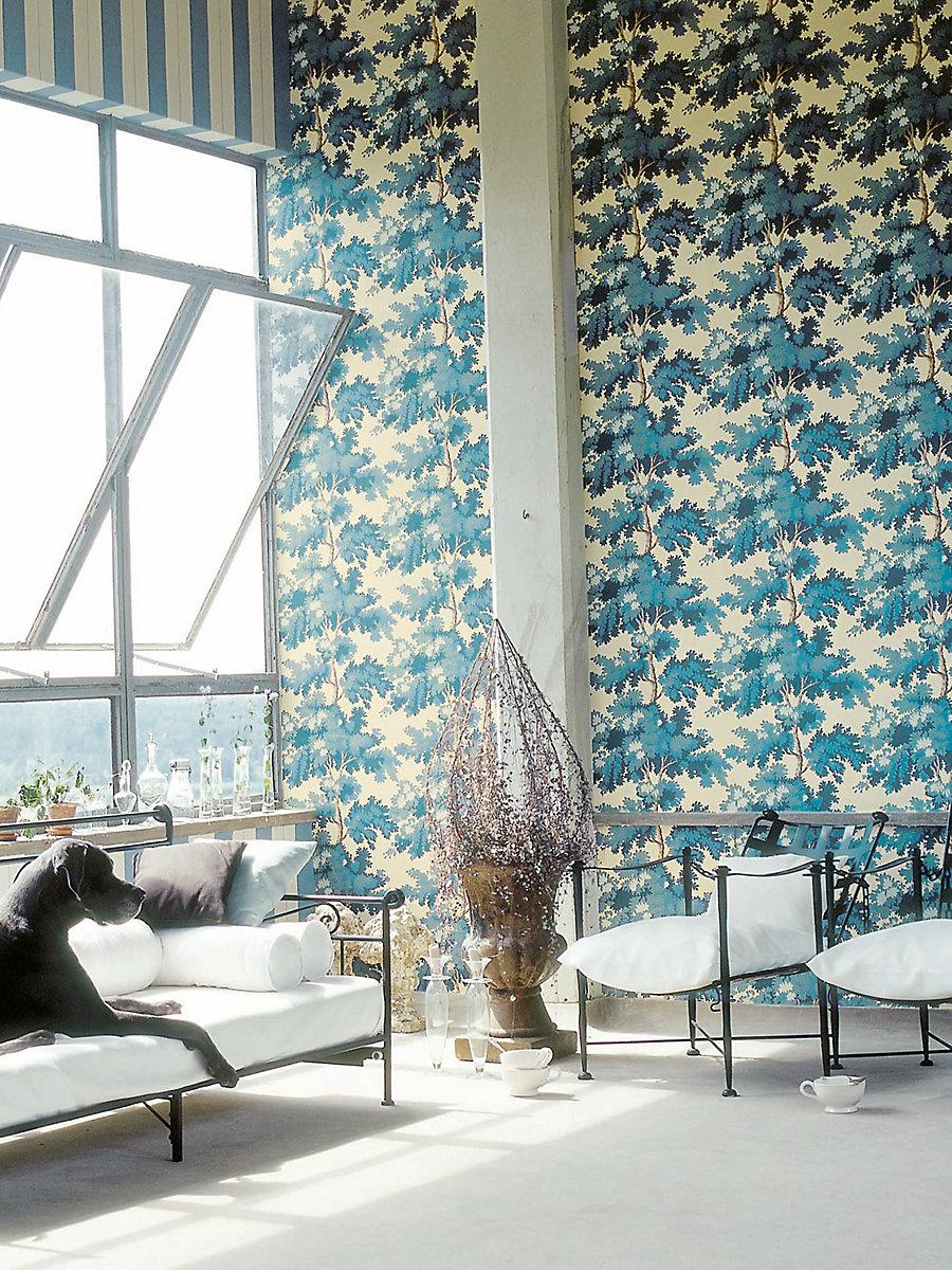 Scalamandre Raphael Dark Blue Wallpaper