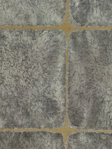 Scalamandre Silver Leaf Squares Silver On Gold Wallpaper