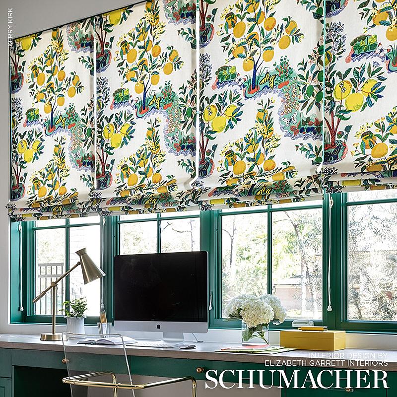 Schumacher Citrus Garden Primary Fabric – DecoratorsBest