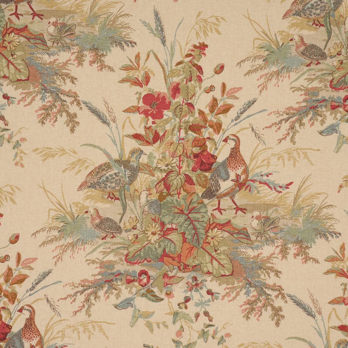 Schumacher Quail Meadow Autumn Fabric