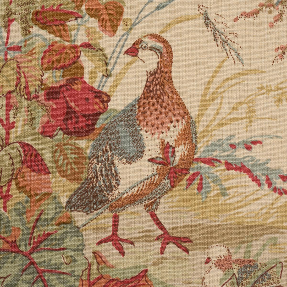 Schumacher Quail Meadow Autumn Fabric