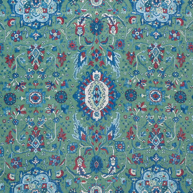 Schumacher Jahanara Carpet Jade Fabric