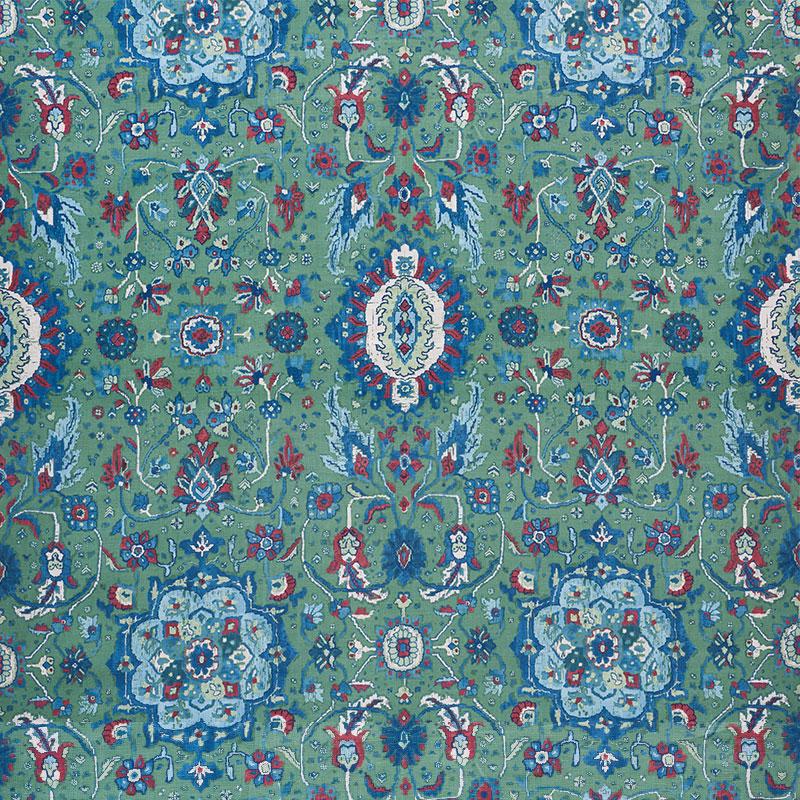 Schumacher Jahanara Carpet Jade Fabric