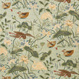 Schumacher Lotus Garden Aqua Fabric