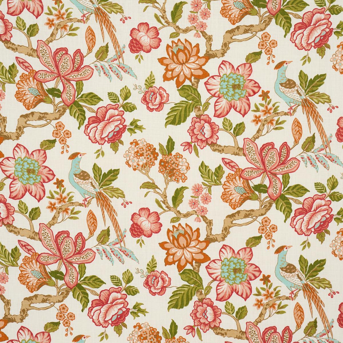 Schumacher Huntington Gardens Coral Fabric