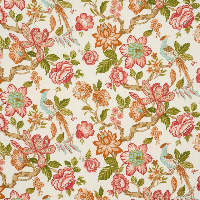 Schumacher Huntington Gardens Coral Fabric