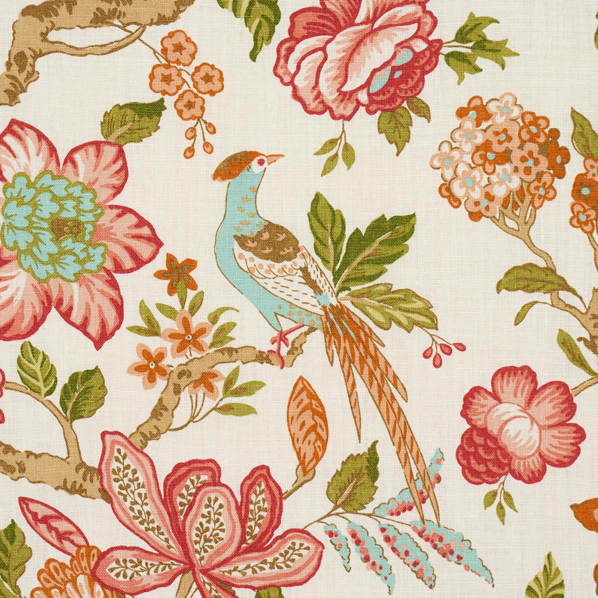 Schumacher Huntington Gardens Coral Fabric