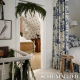 Schumacher Le Couronnement De La Rosiere Bleu Fabric