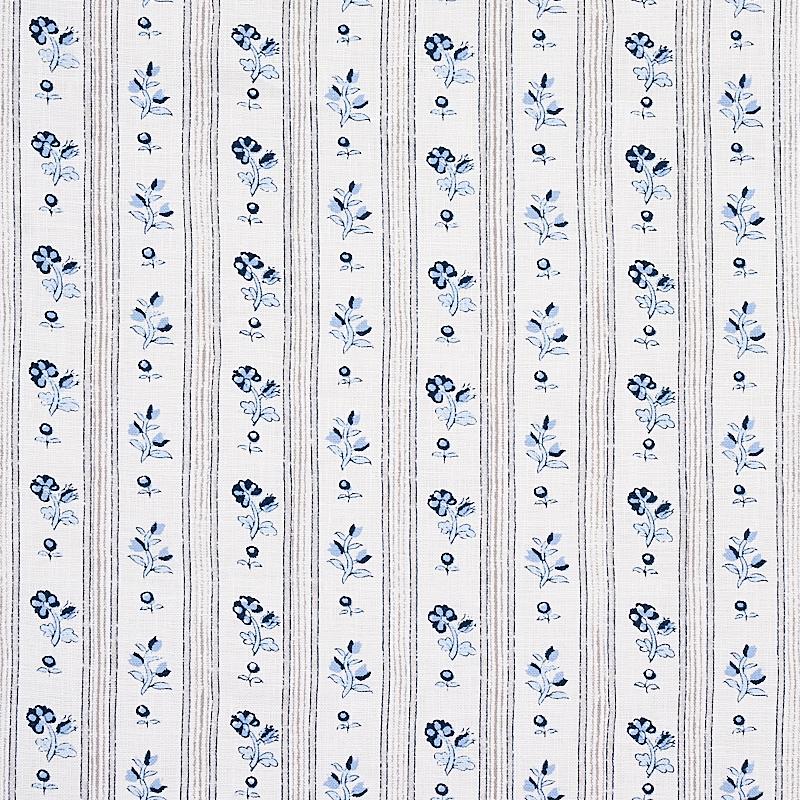 Schumacher Cabanon Stripe Bleu Fabric