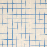 Schumacher Painterly Windowpane Blue Fabric