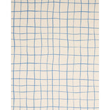Schumacher Painterly Windowpane Blue Fabric