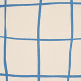 Schumacher Painterly Windowpane Blue Fabric