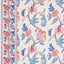 Schumacher Indali Bordered Linen Rose And Indigo Fabric