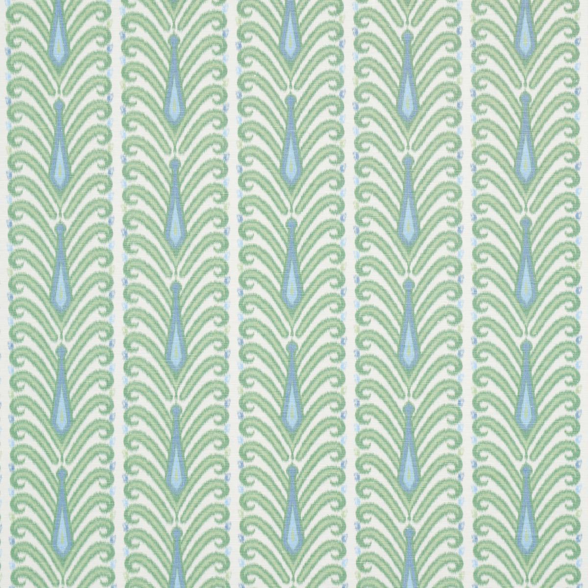 Schumacher Augustine Ikat Leaf Fabric