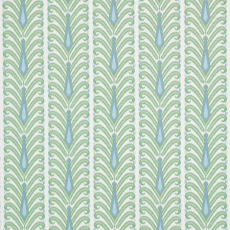 Schumacher Augustine Ikat Leaf Fabric