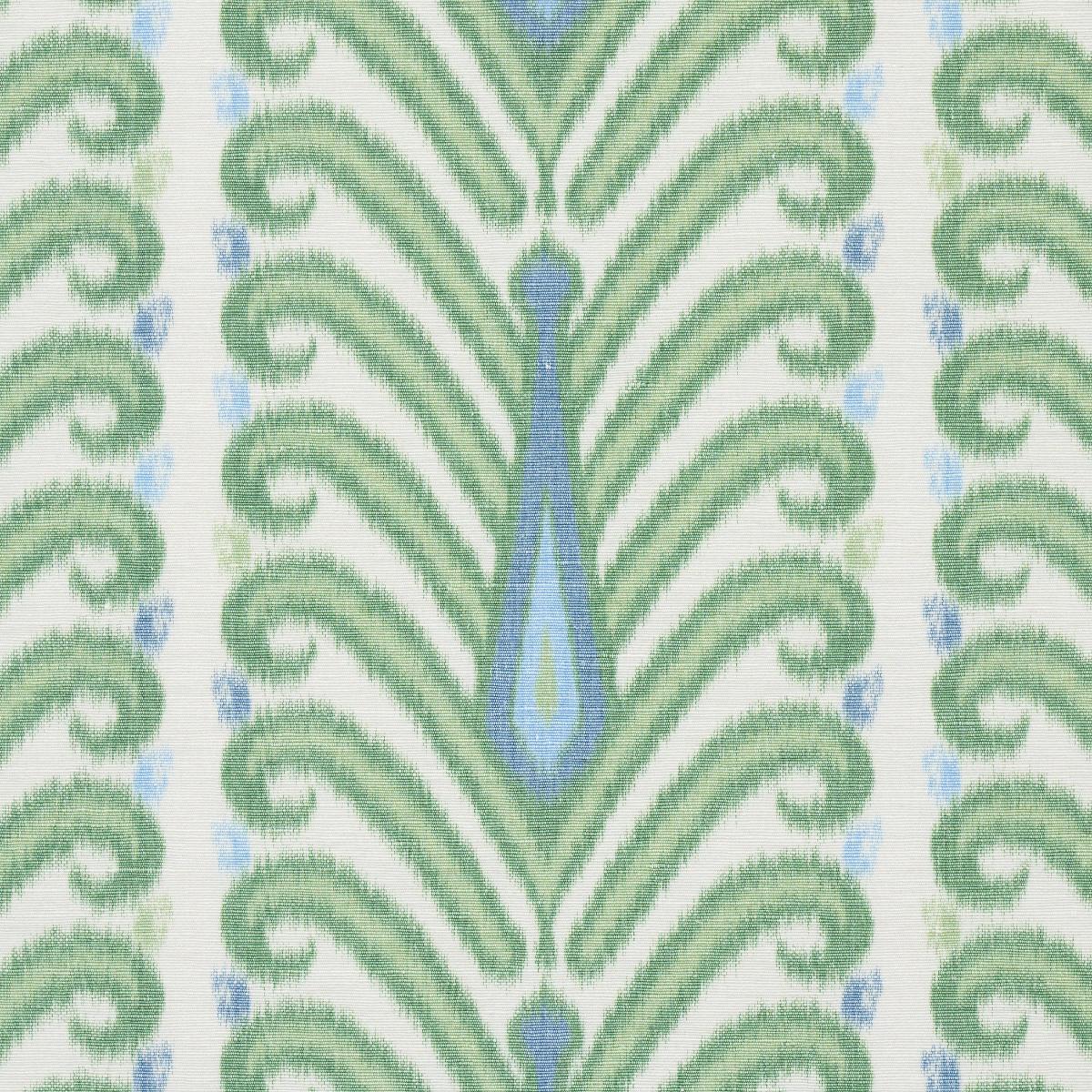 Schumacher Augustine Ikat Leaf Fabric