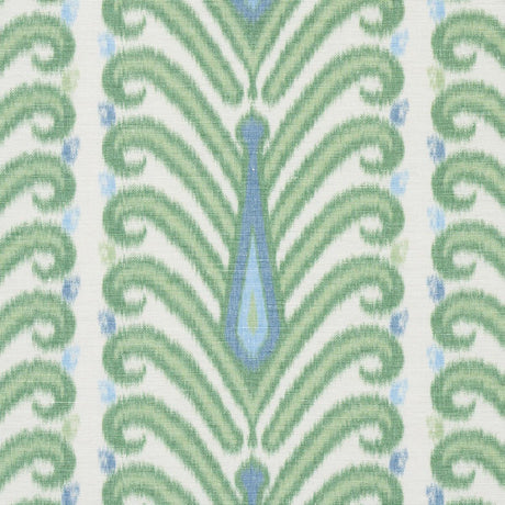 Schumacher Augustine Ikat Leaf Fabric