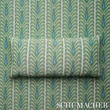 Schumacher Augustine Ikat Leaf Fabric
