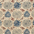 Schumacher Katsugi Indigo & Cinnabar Fabric
