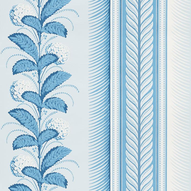 Schumacher Hydrangea Drape Delft Wallpaper – DecoratorsBest