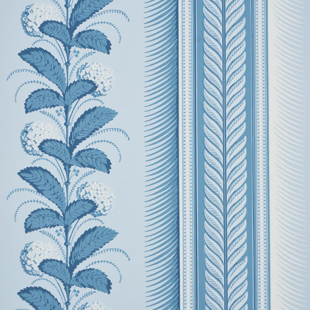 Schumacher Hydrangea Drape Delft Wallpaper