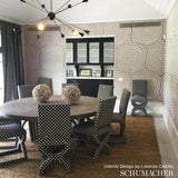 Schumacher Feather Bloom Sisal Dove Wallpaper