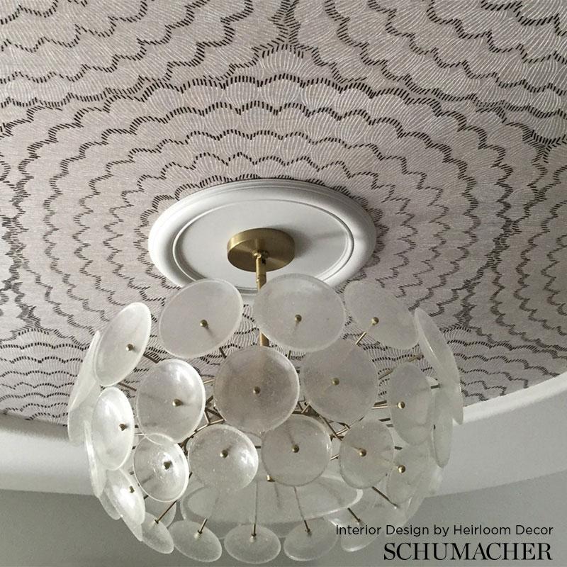 Schumacher Feather Bloom Sisal Dove Wallpaper