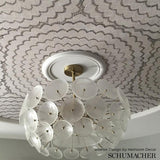 Schumacher Feather Bloom Sisal Dove Wallpaper