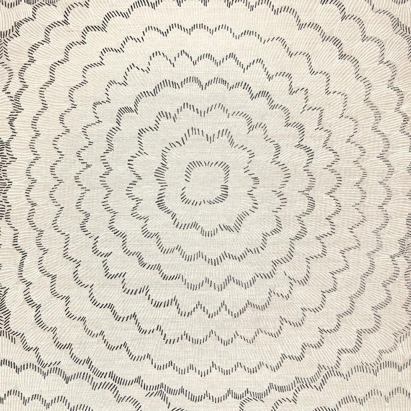 Schumacher Feather Bloom Sisal Dove Wallpaper