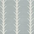 Schumacher Acanthus Stripe Sisal Chambray Wallpaper
