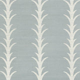 Schumacher Acanthus Stripe Sisal Chambray Wallpaper
