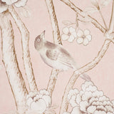 Schumacher Chinois Palais Panel Blush Conch Wallpaper