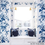 Schumacher Pyne Hollyhock Indigo Wallpaper