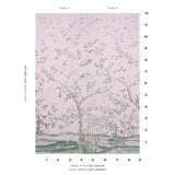 Schumacher Madame De Pompadour Panel Set Blush Wallpaper